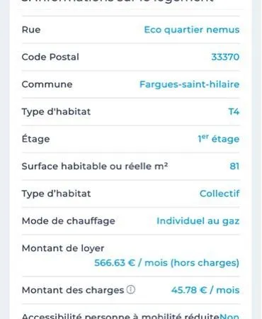 Logement social 3 chambre fargues saint hilaire
