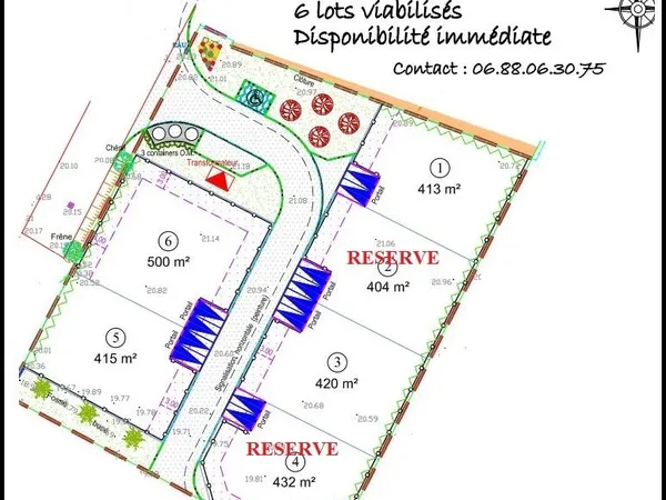 Terrain en individuel 420 m²