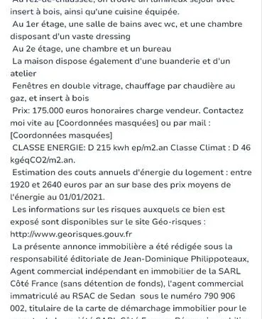 Maison 3 pièces