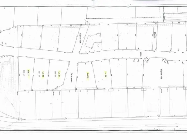 Terrains proche des commodités de 550 à 560 m2