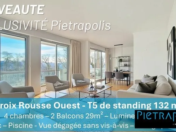 La Croix Rousse - Grand T5 de 132m² balcons vue Fourvière