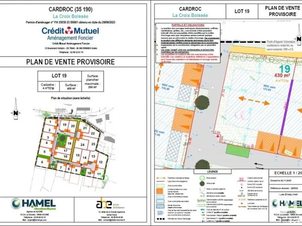 Vente Terrain 430 m²