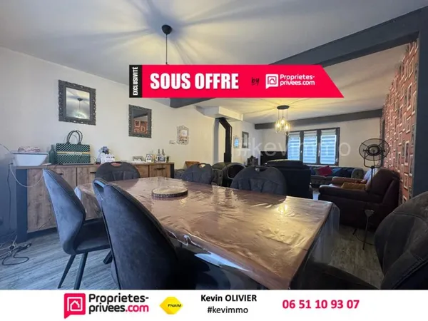 Maison individuelle en brique à vendre à Barlin - 5 chambres et proximité des commodités!