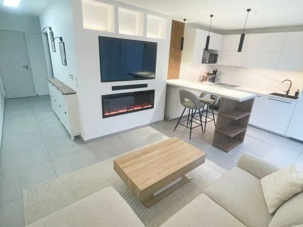 Location meublée - T2 lumineux avec terrasse, jardin et garage - Royal Park Evian-Les-Bains