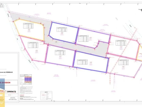 Terrain 1094 m² Cremeaux