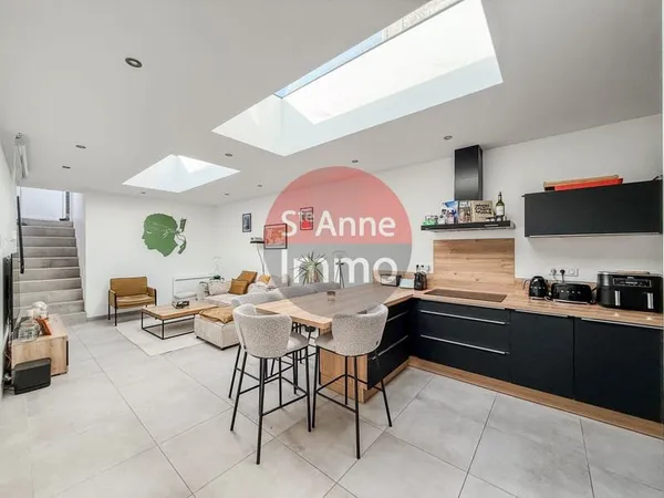 AMIENS - SAINT HONORE - 100m2 - AMIENOISE - 2 CHAMBRES - BUR