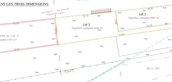 Terrain constructible 1000 m²