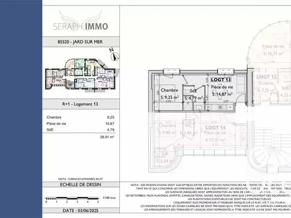 Appartement T2 rénové PARC DE LA GRANGE