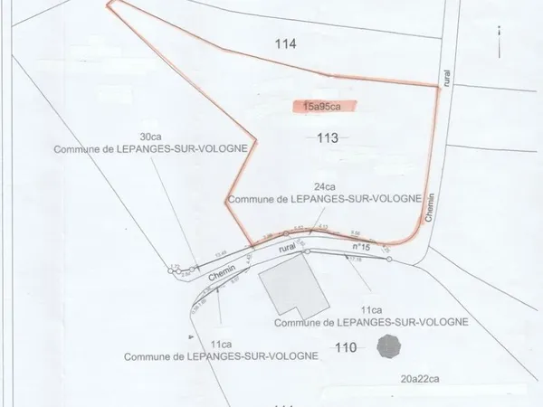 Terrain à bâtir de 1595 m² à Lépanges-sur-Vologne