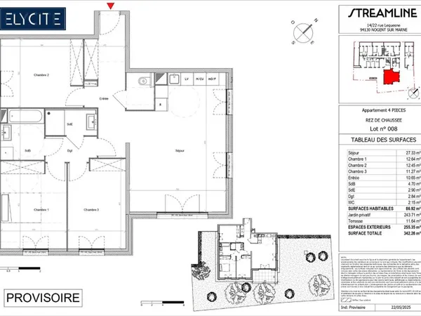 Appartement Nogent Sur Marne 4 pièce(s) 86.92 m2