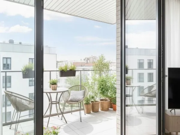 FRAIS DE NOTAIRE OFFERTS Beau 2 pieces en étage eleve avec extérieur