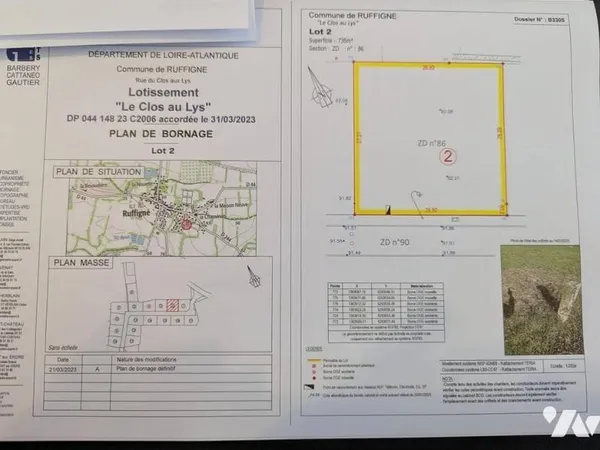 Terrain constructible 735 m²
