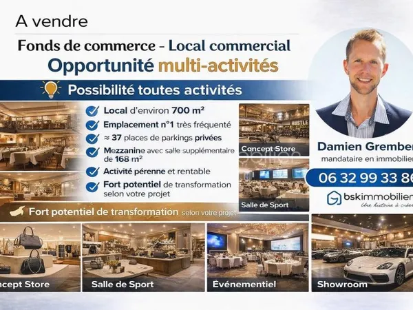 Local commercial 700 m²