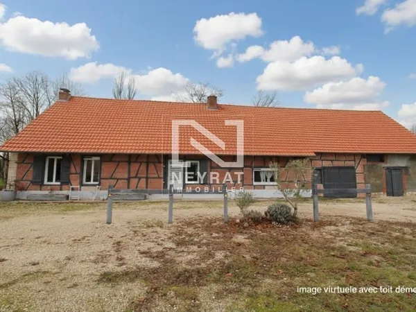 Maison 3 chambres, garage, atelier, puits, parcelle 2000 m²