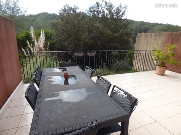 Mougins le Haut - Au calme SUD RDJ 2p 40m2 + 27 M2 terrasse Garage fermé