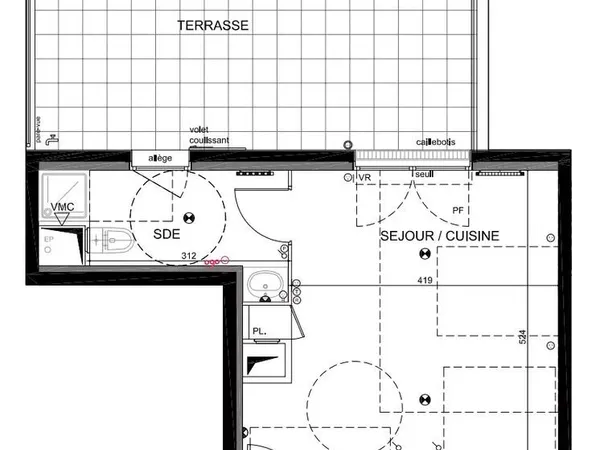 Studio lumineux avec terrasse de 20 m² + parking - Résidence 2016