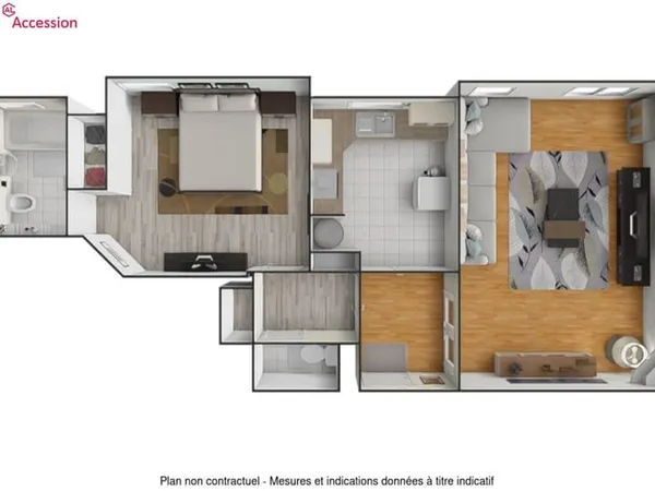 APPARTEMENT 2 pièces 51 m²