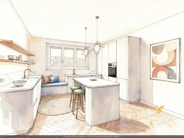 Appartement T3 en duplex 74.4 m² avec Tropezienne