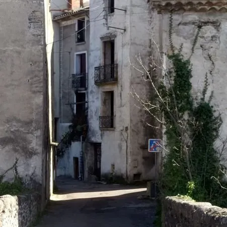 Maison de ville 5 niveaux, vues Cévennes, Le Vigan & rivière dt accès à qq pas. Sans ext. BRUT de dé