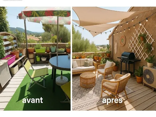 Grand studio avec terrasse vue mer