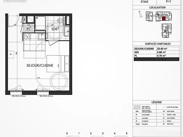 Appartement 1 pièce 31 m²