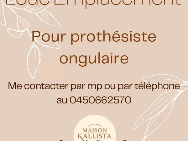 Loue emplacement prothésiste ongulaire