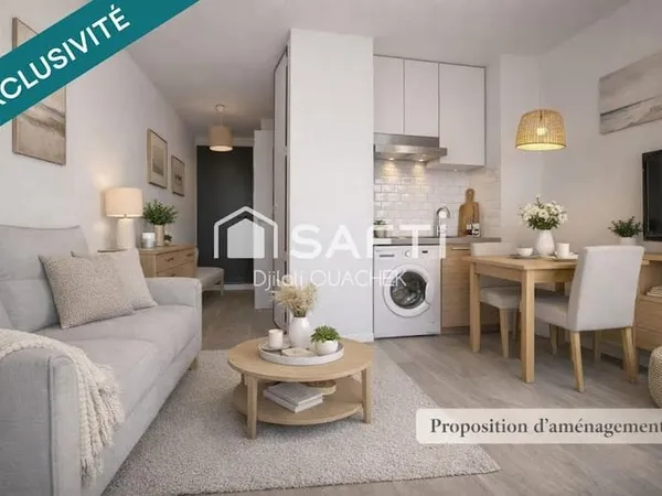 Studio 2 pièces 26 m²