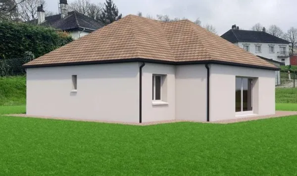 Maison neuve, 3 chambres, garage, jardin avec vue
