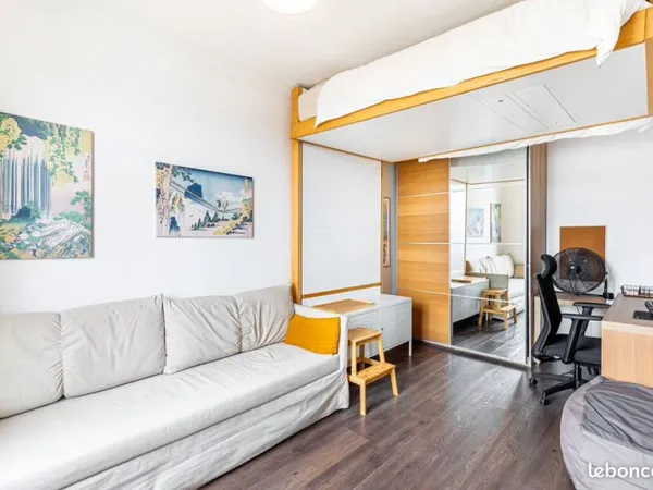 Pantin Église - Studio 30m² rénové, 5min du métro, balcon filant, cave, meublé tourisme 2★