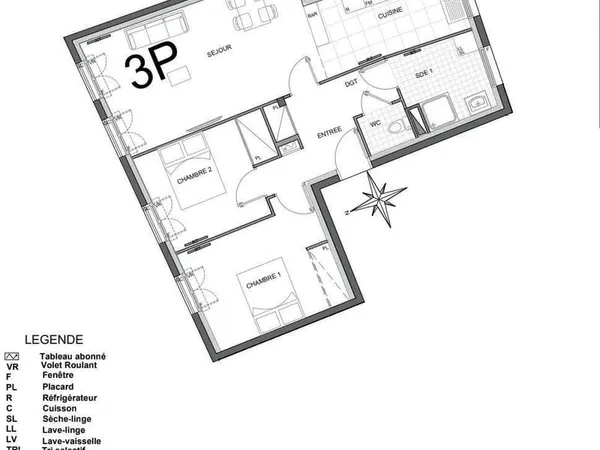 Vente Appartement 3 pièces