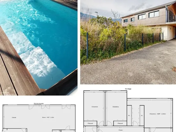 Maison BBC DPE A/GES A - 135 m² - Piscine chauffée- Proche Genève (Farges 01550)