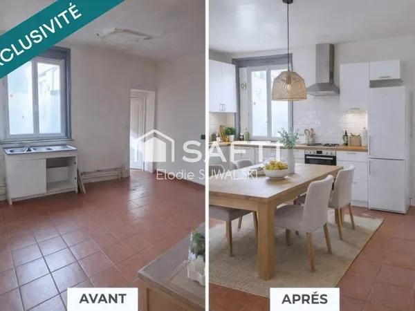 Maison 4 chambres avec jardin dans secteur calme du Valenciennois