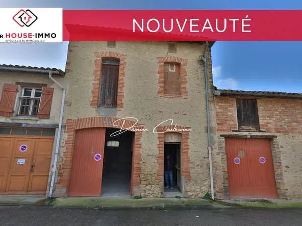 Grange à rénover au coeur de Villefranche-de-Lauragais proche de toute commodité, au calme avec terr