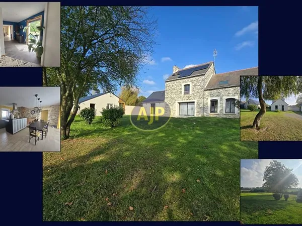 CONQUEREUIL, bien en pierres rénové, 4 chs, 1 hectare
