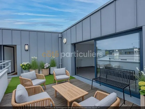 NANTES - CANCLAUX - APPARTEMENT EN DERNIER ÉTAGE - T4 - 108M2 - DEUX TERRASSES