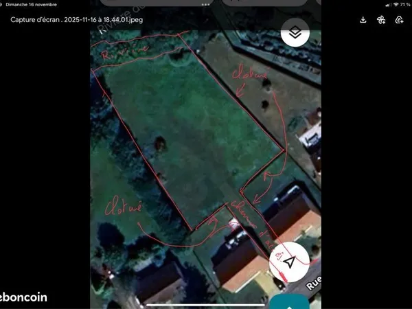 Vends terrain à bâtir
