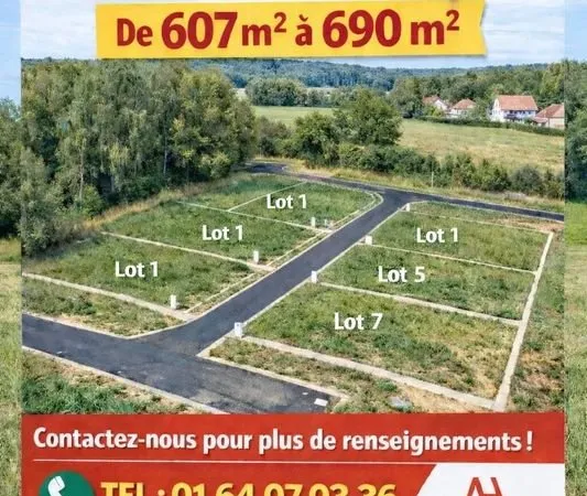 Terrain 630 m² Châtres