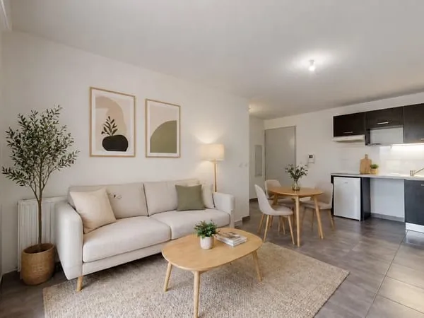 Appartement T2 de 36 m2 avec terrasse, jardin et parking