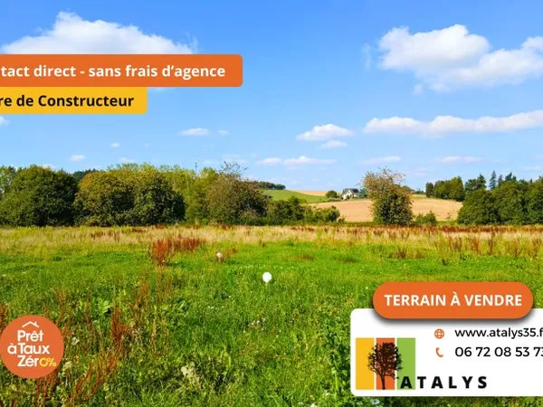 Terrain viabilisé, libre de constructeur