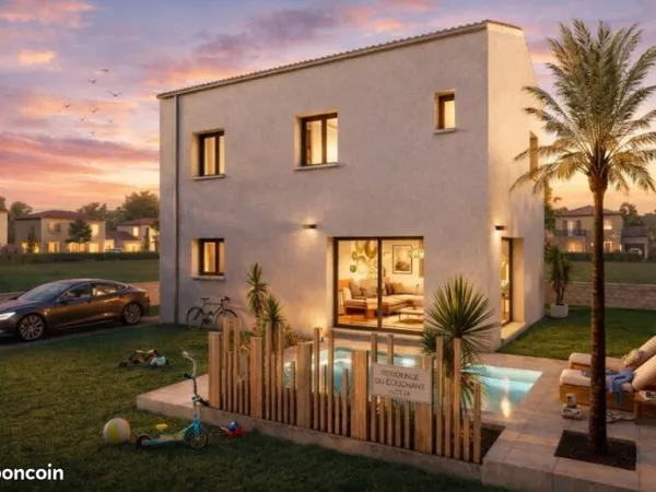 Maison contemporaine 90 m² avec terrain 400 m² à Saint-Jean-de-Védas centre, proche écoles et transp