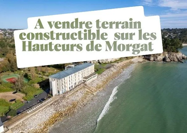 À vendre : terrain constructible sur les hauteurs de Morgat.