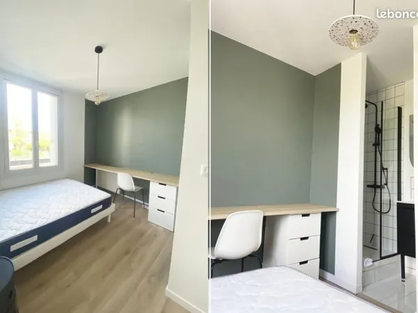Chambre 1 pièce 9 m²