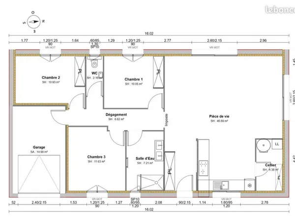Maison neuve achevée en 2026 - 100 m² - garage de 15 m² - 3 chambres- jardin - DPE A