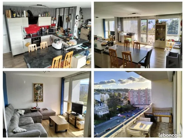 Appartement 82 m² - 2/3 chambres + bureau - Balcons avec vue dégagée
