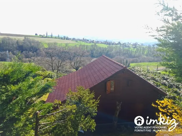Maison ossature bois style chalet, vue imprenable