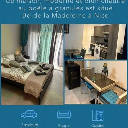 Studio à louer de septembre à mai