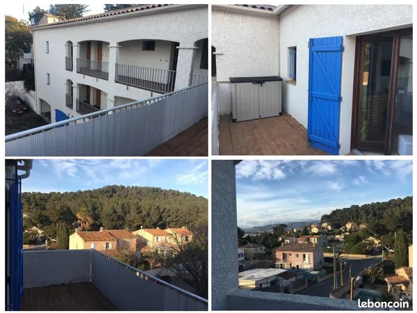 A vendre : appartement meublé 21m² avec grande terrasse et possibilité garage