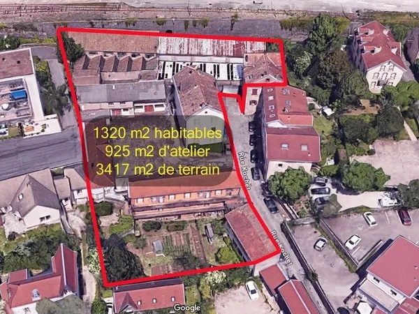 Doubs (25), à vendre Besançon, 5 Immeubles + 1 Atelier + terrain de 3417 m2 Besançon, quartier Chapr