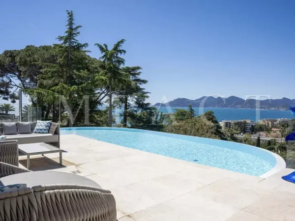 Cannes Croix des Gardes : Magnifique Villa avec vue mer panorami