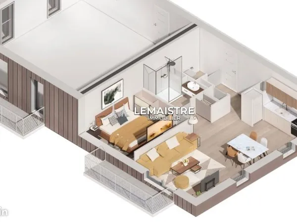 Appartement 2 pièces 52 m²